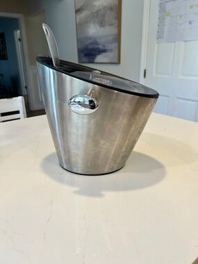 MCM Retro Michael Graves Design Stainless Steel Ice Bucket w/lid & Scoop
